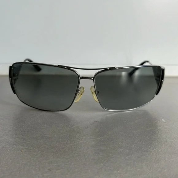 Prada SPR55H Striped-Triangle Rectangular-Frame Sunglasses main image 6
